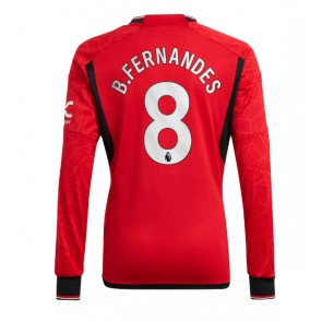 Manchester United Bruno Fernandes #8 Domácí Dres 2023-24 Dlouhým Rukávem