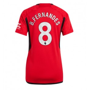 Manchester United Bruno Fernandes #8 Domácí Dres pro Dámy 2023-24 Krátkým Rukávem