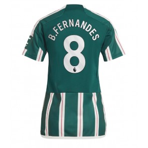 Manchester United Bruno Fernandes #8 Venkovní Dres pro Dámy 2023-24 Krátkým Rukávem