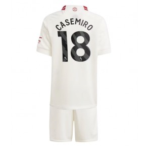 Manchester United Casemiro #18 Alternativní dres komplet pro Děti 2023-24 Krátkým Rukávem (+ Krátké kalhoty)