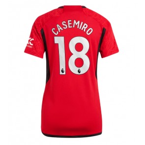 Manchester United Casemiro #18 Domácí Dres pro Dámy 2023-24 Krátkým Rukávem