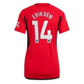 Manchester United Christian Eriksen #14 Domácí Dres pro Dámy 2023-24 Krátkým Rukávem