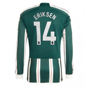 Manchester United Christian Eriksen #14 Venkovní Dres 2023-24 Dlouhým Rukávem