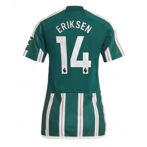 Manchester United Christian Eriksen #14 Venkovní Dres pro Dámy 2023-24 Krátkým Rukávem