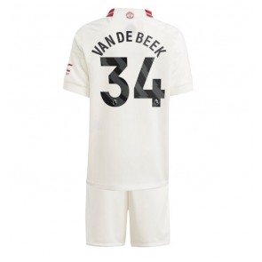 Manchester United Donny van de Beek #34 Alternativní dres komplet pro Děti 2023-24 Krátkým Rukávem (+ Krátké kalhoty)