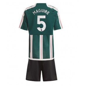 Manchester United Harry Maguire #5 Venkovní dres komplet pro Děti 2023-24 Krátkým Rukávem (+ Krátké kalhoty)
