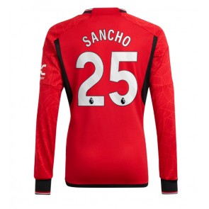Manchester United Jadon Sancho #25 Domácí Dres 2023-24 Dlouhým Rukávem