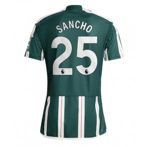 Manchester United Jadon Sancho #25 Venkovní Dres 2023-24 Krátkým Rukávem