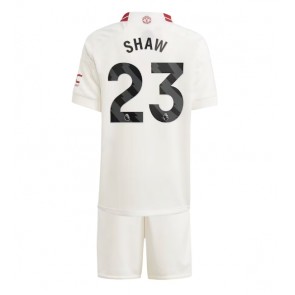 Manchester United Luke Shaw #23 Alternativní dres komplet pro Děti 2023-24 Krátkým Rukávem (+ Krátké kalhoty)
