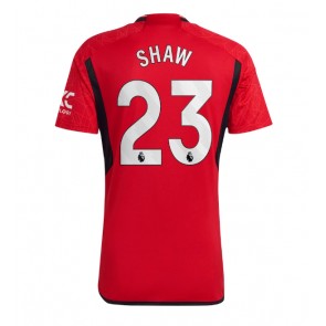 Manchester United Luke Shaw #23 Domácí Dres 2023-24 Krátkým Rukávem