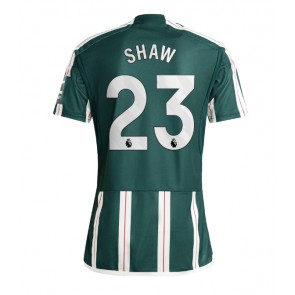 Manchester United Luke Shaw #23 Venkovní Dres 2023-24 Krátkým Rukávem