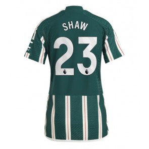Manchester United Luke Shaw #23 Venkovní Dres pro Dámy 2023-24 Krátkým Rukávem