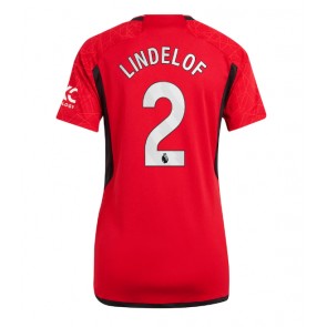 Manchester United Victor Lindelof #2 Domácí Dres pro Dámy 2023-24 Krátkým Rukávem