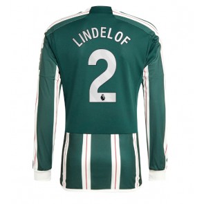 Manchester United Victor Lindelof #2 Venkovní Dres 2023-24 Dlouhým Rukávem