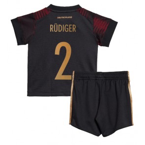 Německo Antonio Rudiger #2 Venkovní dres komplet pro Děti MS 2022 Krátkým Rukávem (+ Krátké kalhoty)