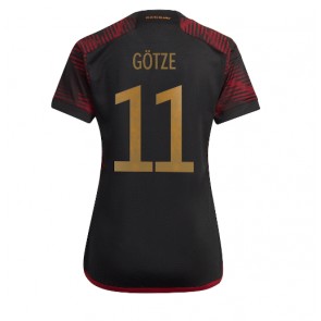 Německo Mario Gotze #11 Venkovní Dres pro Dámy MS 2022 Krátkým Rukávem