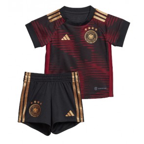 Německo Venkovní dres komplet pro Děti MS 2022 Krátkým Rukávem (+ Krátké kalhoty)