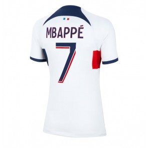 Paris Saint-Germain Kylian Mbappe #7 Venkovní Dres pro Dámy 2023-24 Krátkým Rukávem