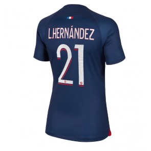 Paris Saint-Germain Lucas Hernandez #21 Domácí Dres pro Dámy 2023-24 Krátkým Rukávem