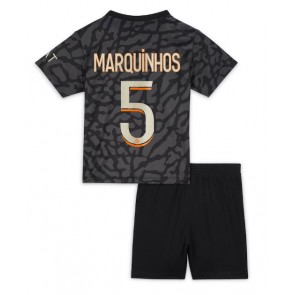 Paris Saint-Germain Marquinhos #5 Alternativní dres komplet pro Děti 2023-24 Krátkým Rukávem (+ Krátké kalhoty)