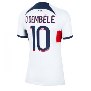 Paris Saint-Germain Ousmane Dembele #10 Venkovní Dres pro Dámy 2023-24 Krátkým Rukávem
