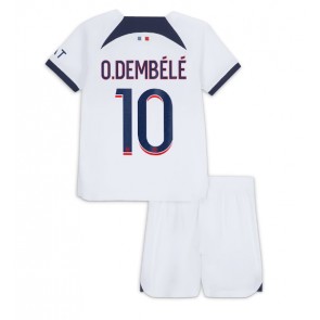 Paris Saint-Germain Ousmane Dembele #10 Venkovní dres komplet pro Děti 2023-24 Krátkým Rukávem (+ Krátké kalhoty)