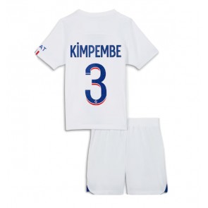 Paris Saint-Germain Presnel Kimpembe #3 Venkovní dres komplet pro Děti 2023-24 Krátkým Rukávem (+ Krátké kalhoty)