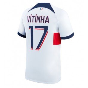 Paris Saint-Germain Vitinha Ferreira #17 Venkovní Dres 2023-24 Krátkým Rukávem