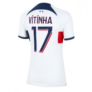 Paris Saint-Germain Vitinha Ferreira #17 Venkovní Dres pro Dámy 2023-24 Krátkým Rukávem