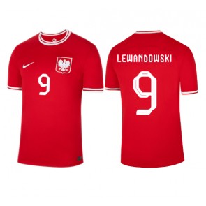 Polsko Robert Lewandowski #9 Venkovní Dres MS 2022 Krátkým Rukávem