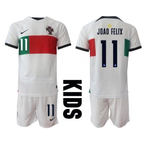 Portugalsko Joao Felix #11 Venkovní dres komplet pro Děti MS 2022 Krátkým Rukávem (+ Krátké kalhoty)