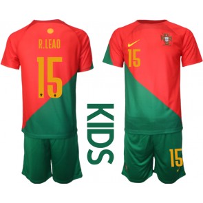 Portugalsko Rafael Leao #15 Domácí dres komplet pro Děti MS 2022 Krátkým Rukávem (+ Krátké kalhoty)