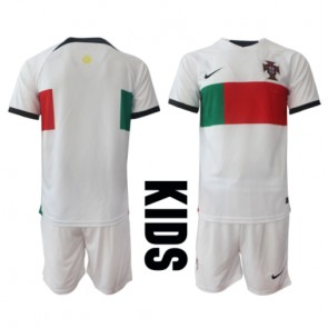 Portugalsko Venkovní dres komplet pro Děti MS 2022 Krátkým Rukávem (+ Krátké kalhoty)