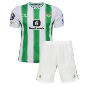 Real Betis Domácí dres komplet pro Děti 2023-24 Krátkým Rukávem (+ Krátké kalhoty)