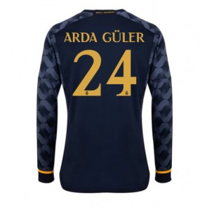 Real Madrid Arda Guler #24 Venkovní Dres 2023-24 Dlouhým Rukávem