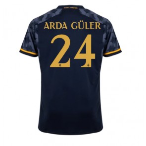Real Madrid Arda Guler #24 Venkovní Dres 2023-24 Krátkým Rukávem
