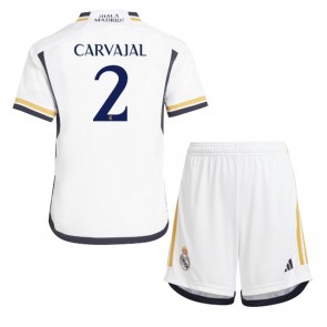 Real Madrid Daniel Carvajal #2 Domácí dres komplet pro Děti 2023-24 Krátkým Rukávem (+ Krátké kalhoty)