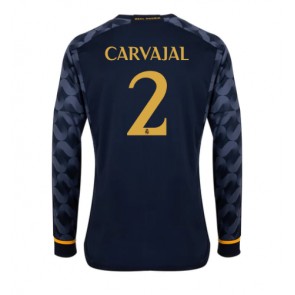 Real Madrid Daniel Carvajal #2 Venkovní Dres 2023-24 Dlouhým Rukávem