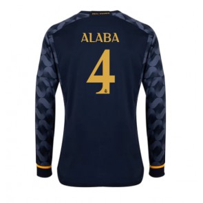 Real Madrid David Alaba #4 Venkovní Dres 2023-24 Dlouhým Rukávem