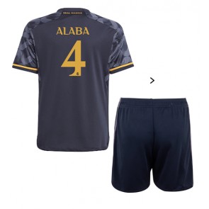 Real Madrid David Alaba #4 Venkovní dres komplet pro Děti 2023-24 Krátkým Rukávem (+ Krátké kalhoty)