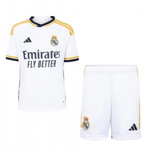 Real Madrid Domácí dres komplet pro Děti 2023-24 Krátkým Rukávem (+ Krátké kalhoty)