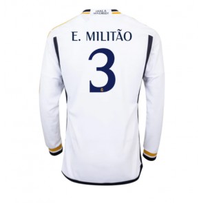 Real Madrid Eder Militao #3 Domácí Dres 2023-24 Dlouhým Rukávem