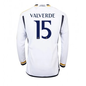 Real Madrid Federico Valverde #15 Domácí Dres 2023-24 Dlouhým Rukávem