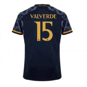 Real Madrid Federico Valverde #15 Venkovní Dres 2023-24 Krátkým Rukávem