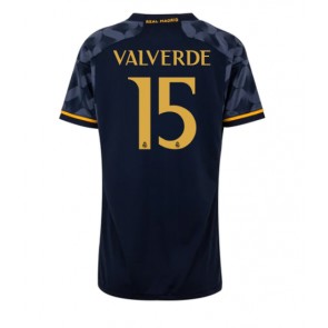 Real Madrid Federico Valverde #15 Venkovní Dres pro Dámy 2023-24 Krátkým Rukávem