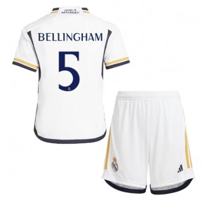 Real Madrid Jude Bellingham #5 Domácí dres komplet pro Děti 2023-24 Krátkým Rukávem (+ Krátké kalhoty)