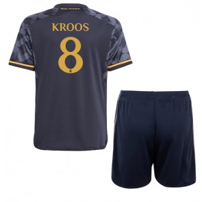 Real Madrid Toni Kroos #8 Venkovní dres komplet pro Děti 2023-24 Krátkým Rukávem (+ Krátké kalhoty)
