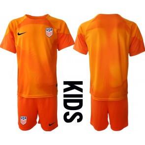 Spojené státy Brankář Domácí dres komplet pro Děti MS 2022 Krátkým Rukávem (+ Krátké kalhoty)