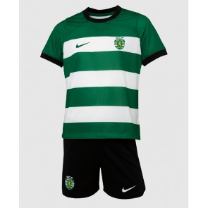 Sporting CP Domácí dres komplet pro Děti 2023-24 Krátkým Rukávem (+ Krátké kalhoty)