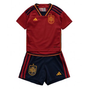 Španělsko Domácí dres komplet pro Děti MS 2022 Krátkým Rukávem (+ Krátké kalhoty)